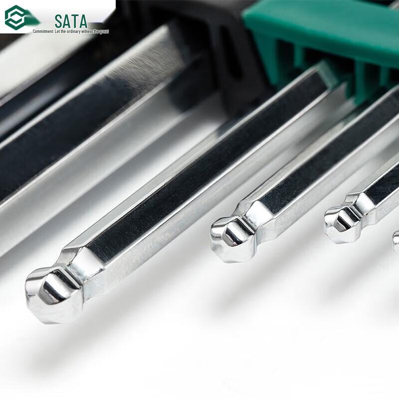 SATA 09112 10-Piece Extended Ball-End Hex Key Wrench Set