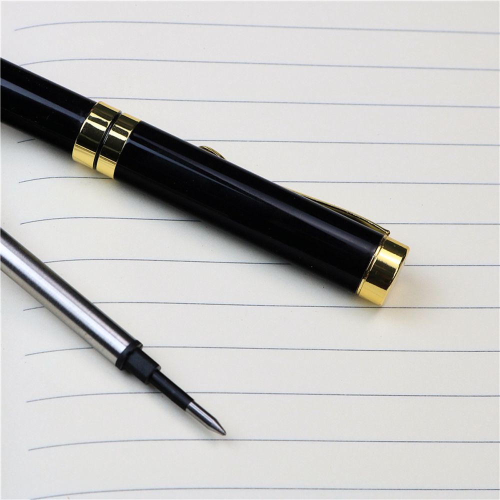 Business Student Stationery Black Ink Roller Ball Pen Signature Pen Roller Ballpoint Pen Metal Pen