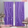 2pcs,2D Plane Printing Light Filtering Curtains Flowing Lines and Dots Versatile 100% Polyester (without Rod) Home Decor for