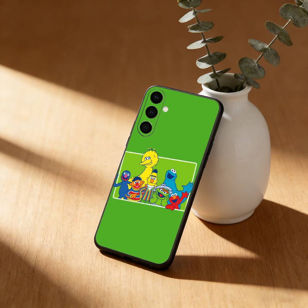 

S-Sesame Cartoon S-StreetS Phone Case For Samsung Galaxy A91,80,73,72 ,71,53,52,32 ,31,22,21s,20,Soft Black Case Samsung a13 5g