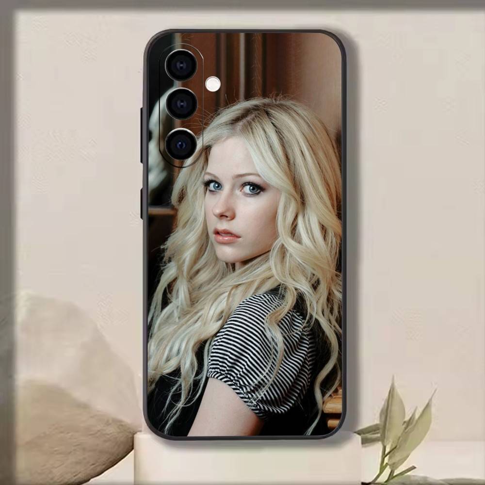 A-A-Avril   Phone Case Black Silicone Soft For Samsung Galaxy A73,A72,A71,A70,A53,A52,A51