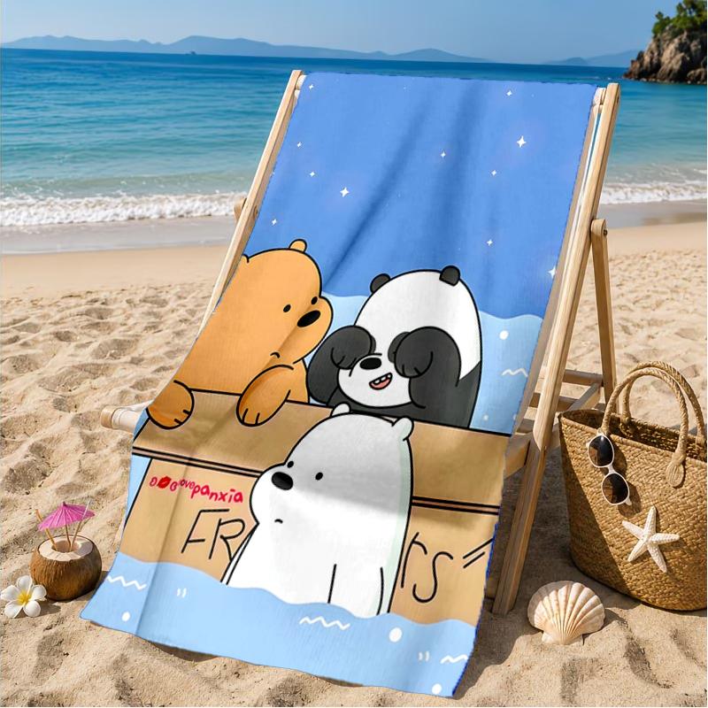 Nightly Friends Bears Adventure Beach Towel, Microfiber Beach Towel, Perfect For Pool, Beach, Travel, Home Decor Beach Party Fan Gifts