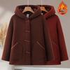 Women's Plus Size Lambswool Hooded Fleece Cardigan