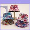 Fashion Ladies Fisherman Hat With Floral Print And Wide Brim For Sun Protection