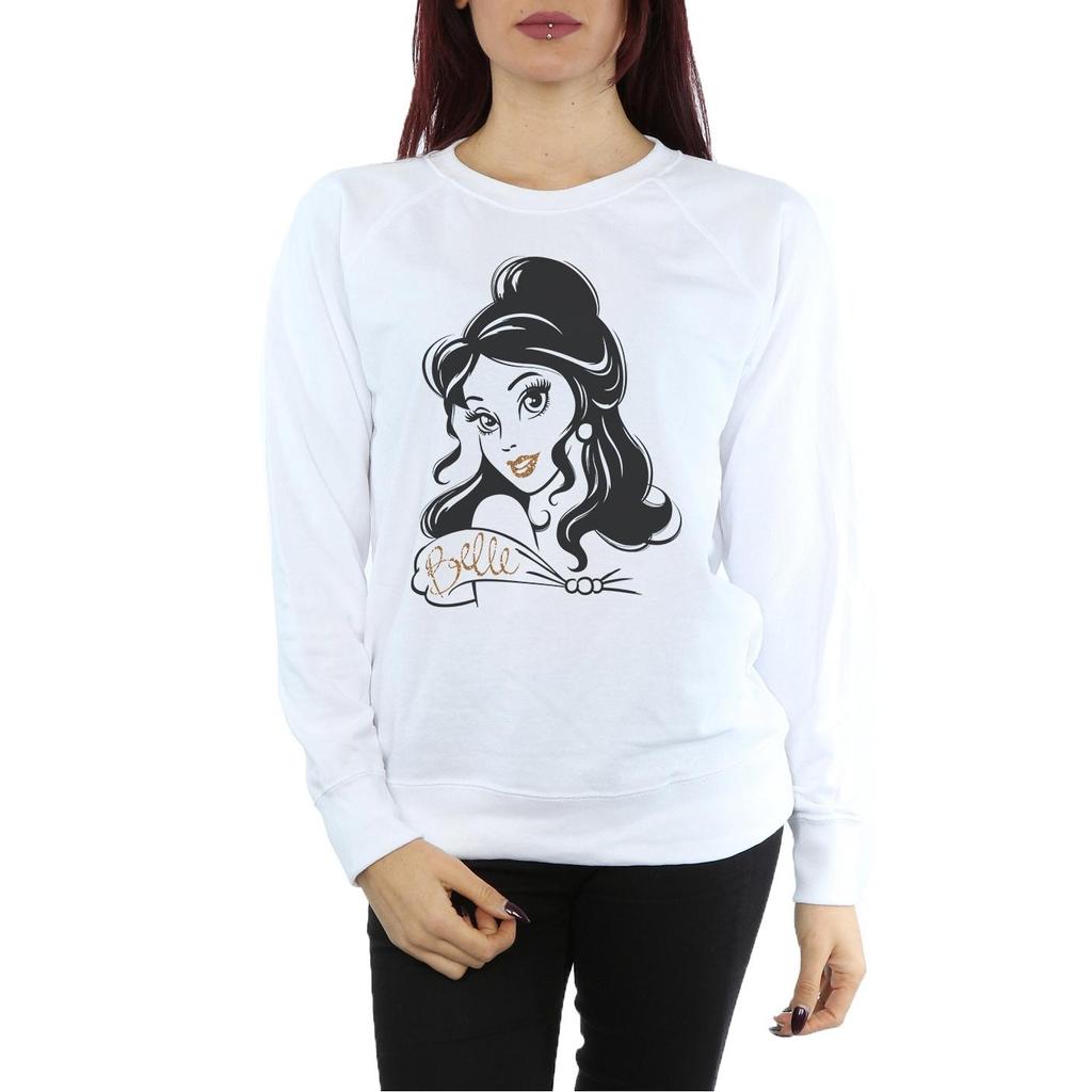 Disney Princess Womens/Ladies Belle Sparkle Sweatshirt