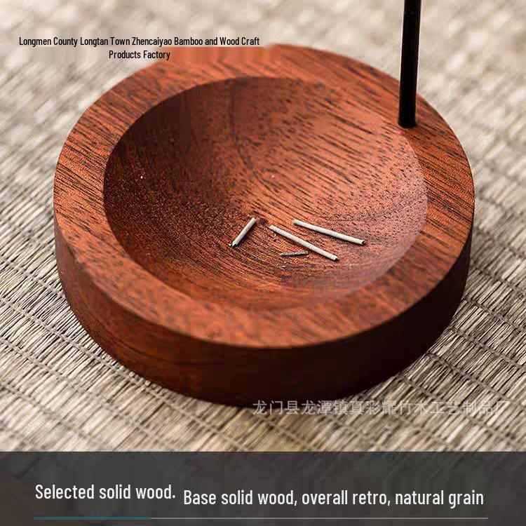 Solid Wood Zen Incense Holder & Burner Clip for Home Decor