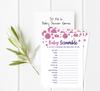 Inkdotpot Baby Shower Game Set Of 50 BabyA  AlphabetA  ABCA  Game Unicorn Floral Party