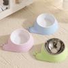 Stainless Steel Pet Cat Feeder Bowl Anti-spill Snail Shap Food Water Bowls Non-slip Anti-leakage Cat Water Feeder For Dogs Cats