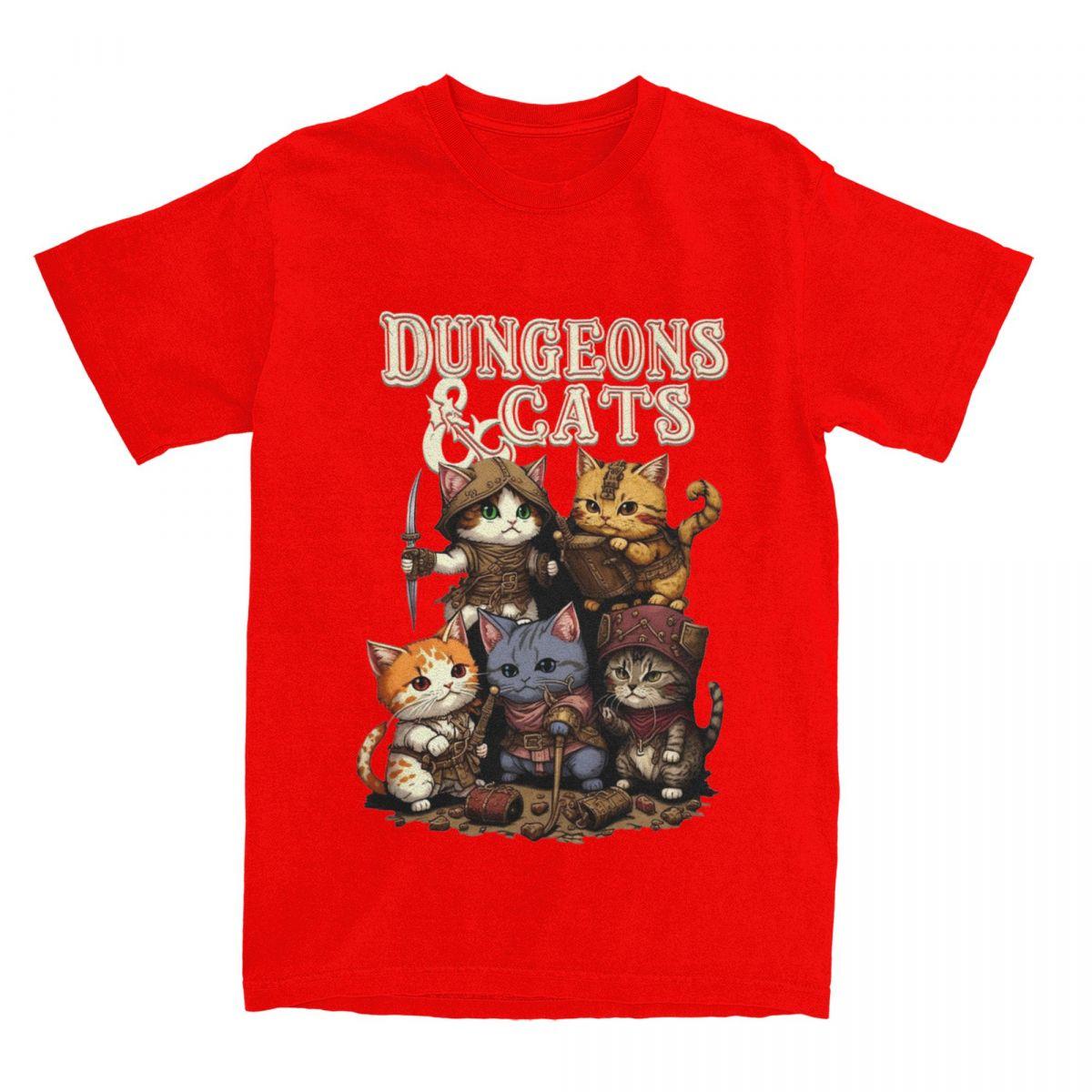 

Unisex Womens Dungeon Dragon Cats T Shirt Apparel Kawaii Cat Pure Cotton Tshirt Clothing Funny Tee Shirt All Seasons S