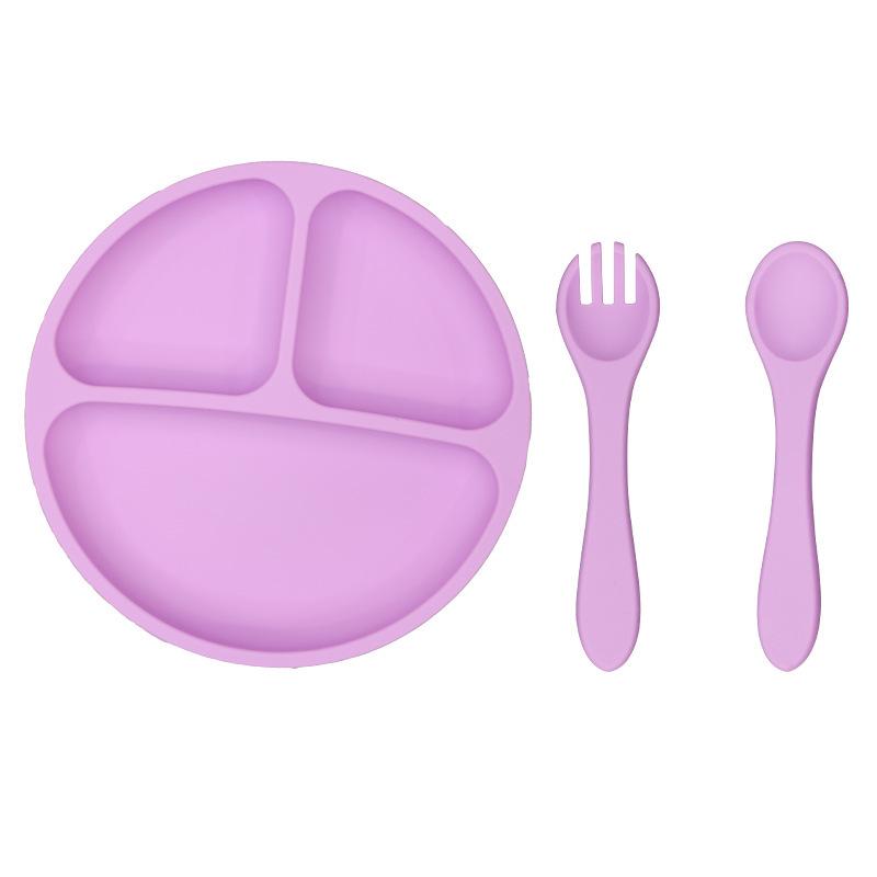 Smiley Face Baby Dining Plate: Silicone Suction Bowl with Lid & Divided Compartments