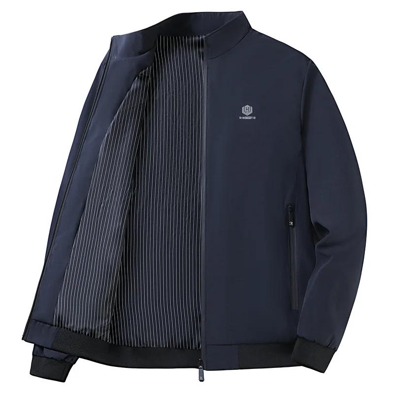 Herrenjacke Neu Frühling Herbst Neue Mode Stehkragen Smart Casual Klassisch Luxus Businessjacke Marke Oberbekleidung Mäntel