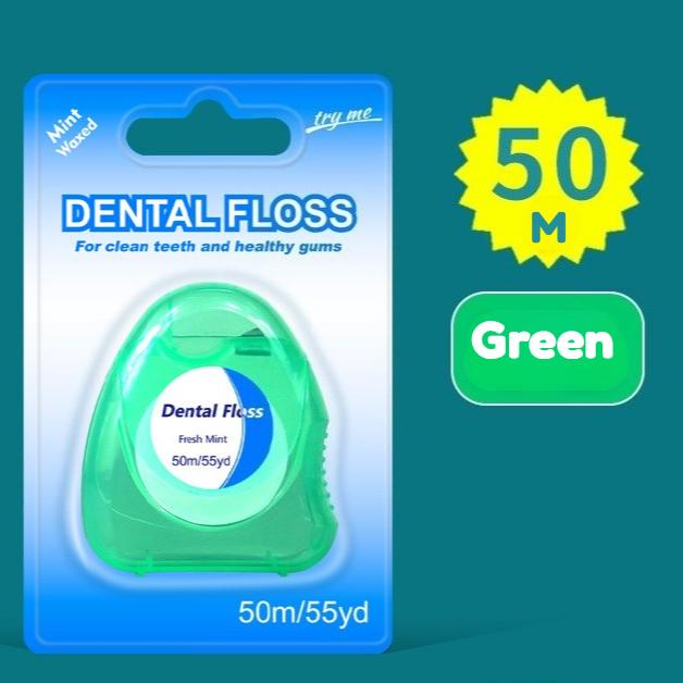 Dental 50m Roll Flosser Portable Toothpick Oral Hygiene Cleaning High Tension Floss Practical Health Mouth