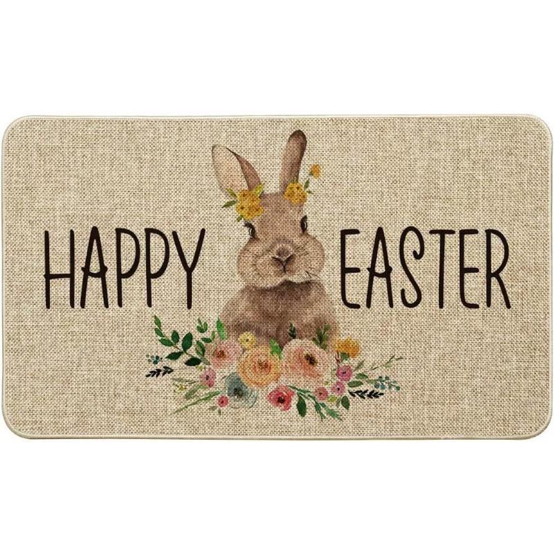 Easter Door Mats, Easter Decoration, Welcome Mats for Indoor and Outdoor Easter Decoration, Easter Bunny, Spring, Bunny Door Mat, Carpet, Home Decor