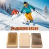 Wooden Handle Snowboard Brush Horsehair Brush Snowboard Tool Durable Ski Waxing Brush  Ski Supplies