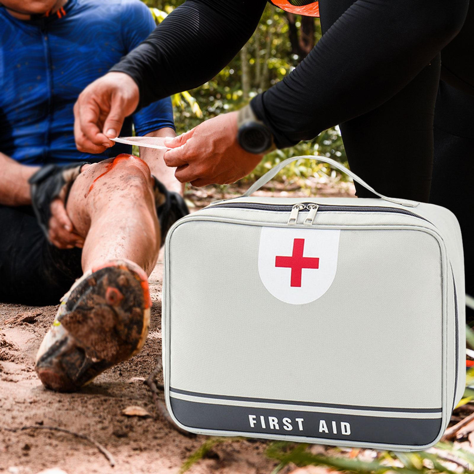 

Сумка первой помощи Аварийный чемодан Многофункциональная Медицинская для Похода Кемпинга Дома серый