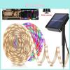 Lebendige RGB Outdoor Solar LED Streifenlichter für Garten- und Terrassendekoration