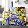 Saint Seiya Legend Sanctuary Flannel Blanket Super Soft Warm Cozy Blanket For Sofa Bed Office Travel Allseason Home Decor Gift