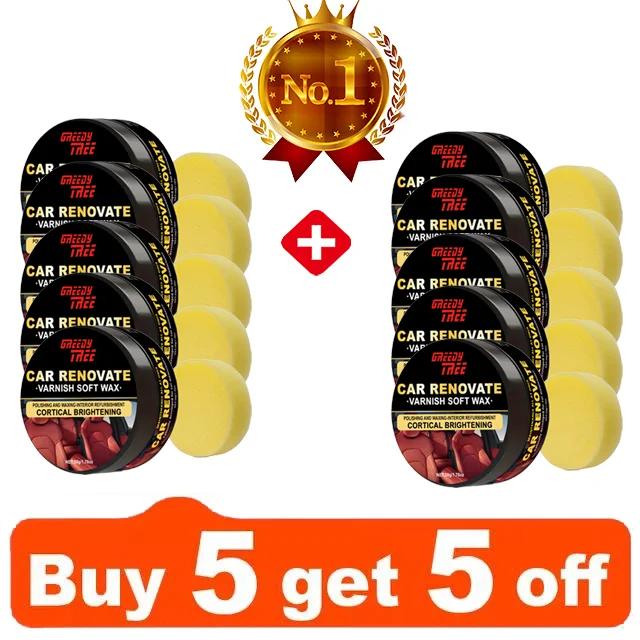 Q19 YC16 Car Plastic Restorer  Back To Black Gloss Auto Interior Leather & Panel Renewal Wax Automotive Polishing Wax