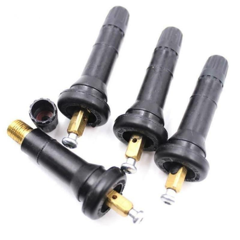 4 Pcs For GM Buick Ford Encore Cadillac Chevy Pontiac Rubber Valve Stems Tire Pressure Sensor Service Replacemen Repair Kit TPMS