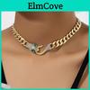Men Personalized Necklace Snake Shaped Metal Chain Necklace For Women Collar Chain Mesh Red Hip Hop Cool Jewelry