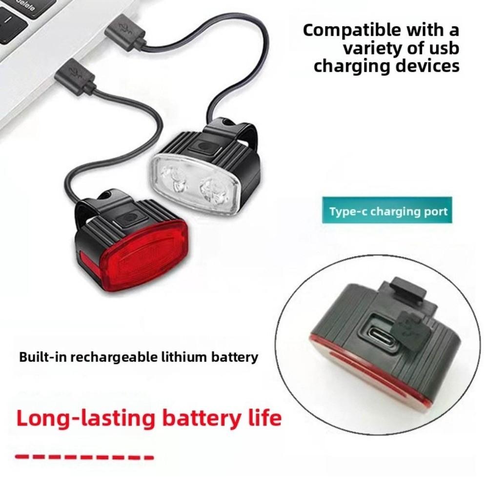 Easy To Install Bicycle Light USB Rechargeable Cycling Lamp New LED Bike Light Night Riding