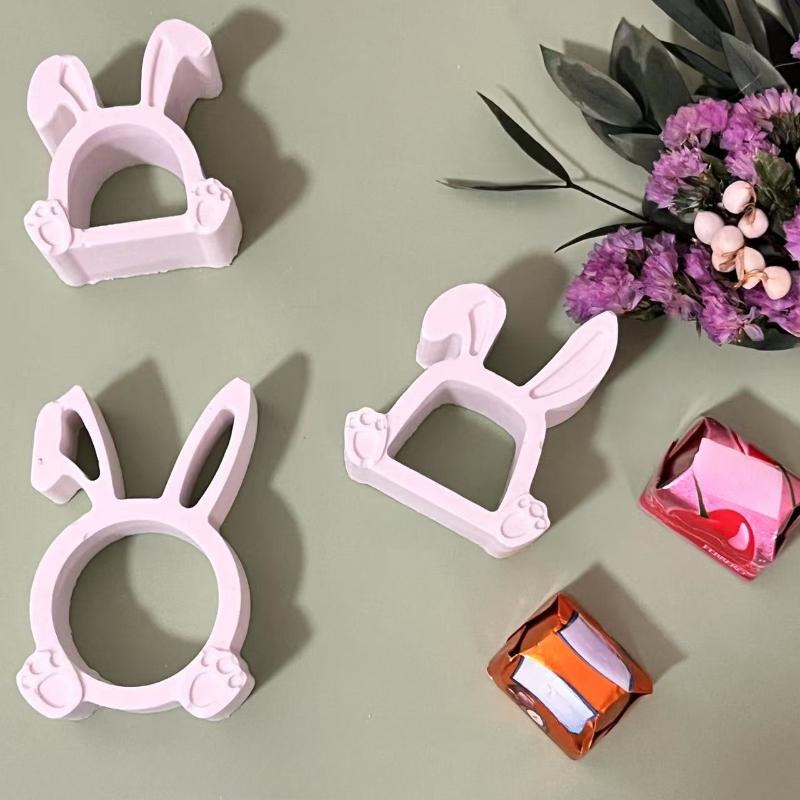 Sweet Little Easter Bunny Silicone Mold for DIY Candy Making, Candle Crafting & Gypsum Moulding, Home Adornments
