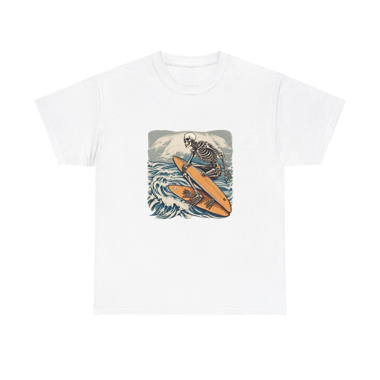 Surfer Skeleton Halloween Tee S
