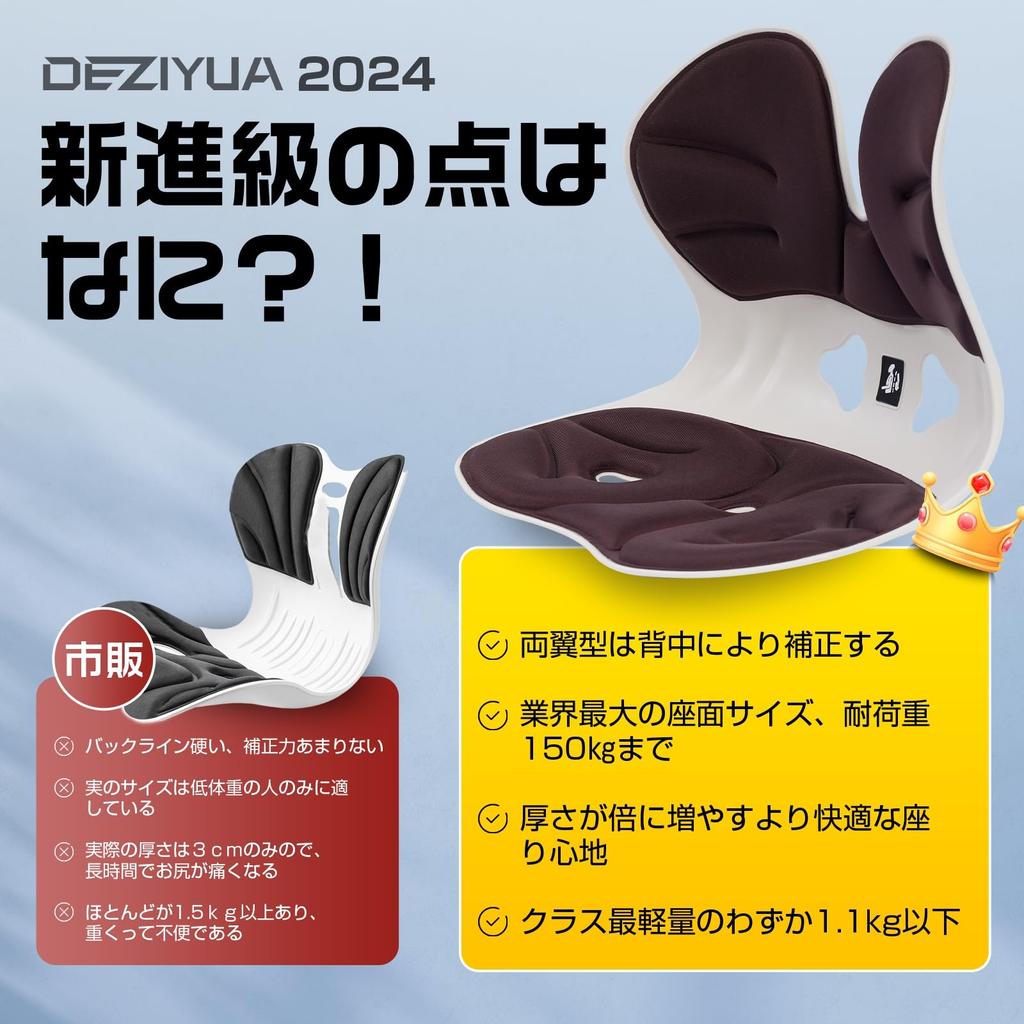 Red Dot Award Winning DEZIYUA 2nd Generation Posture Correction Chair Now Fully Balance Chair for Lower Back Pain by Chiropractors and Physical Load