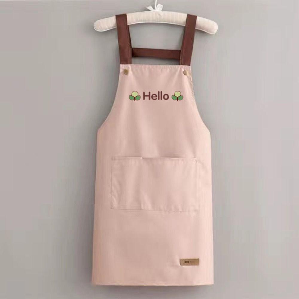Cute Waterproof Restaurant Home with Pockets Cooking Uniform Kitchen Work Clothes Apron Apron Dress