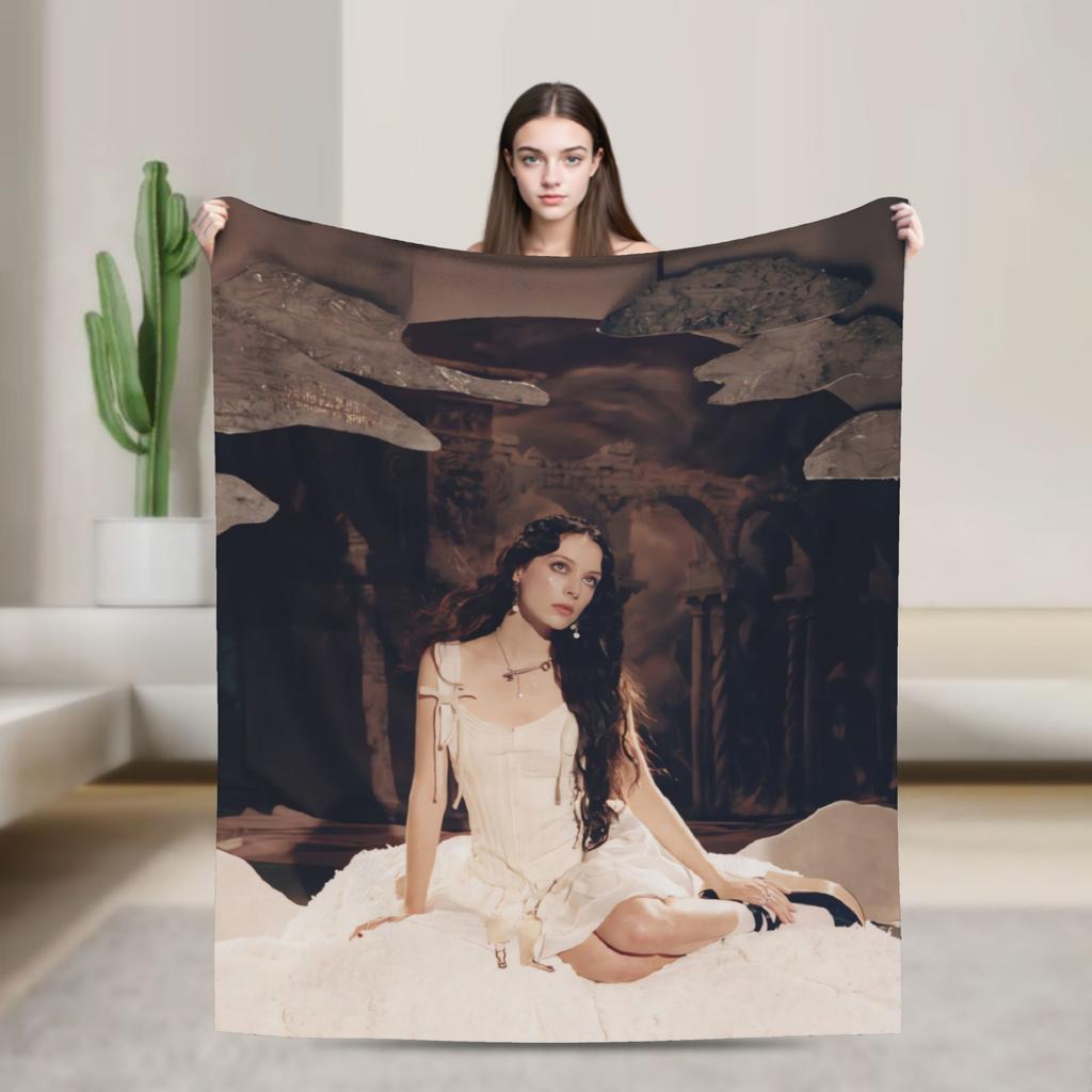 Holly Humberstone Cruel World Flannel Blanket  Super Warm Throw Blanket for Home Decor Street Trend Bedspread Sofa Bed Cover