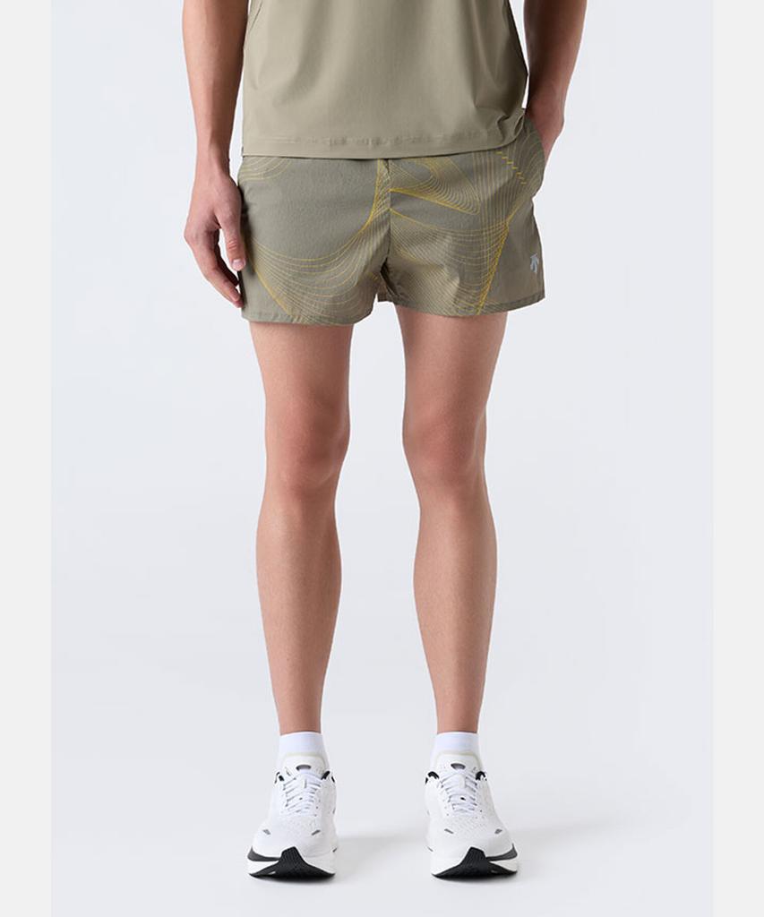 DESCENTE Running Brief Lined 3-Inch Shorts Yellow (Sq321Rhp73)