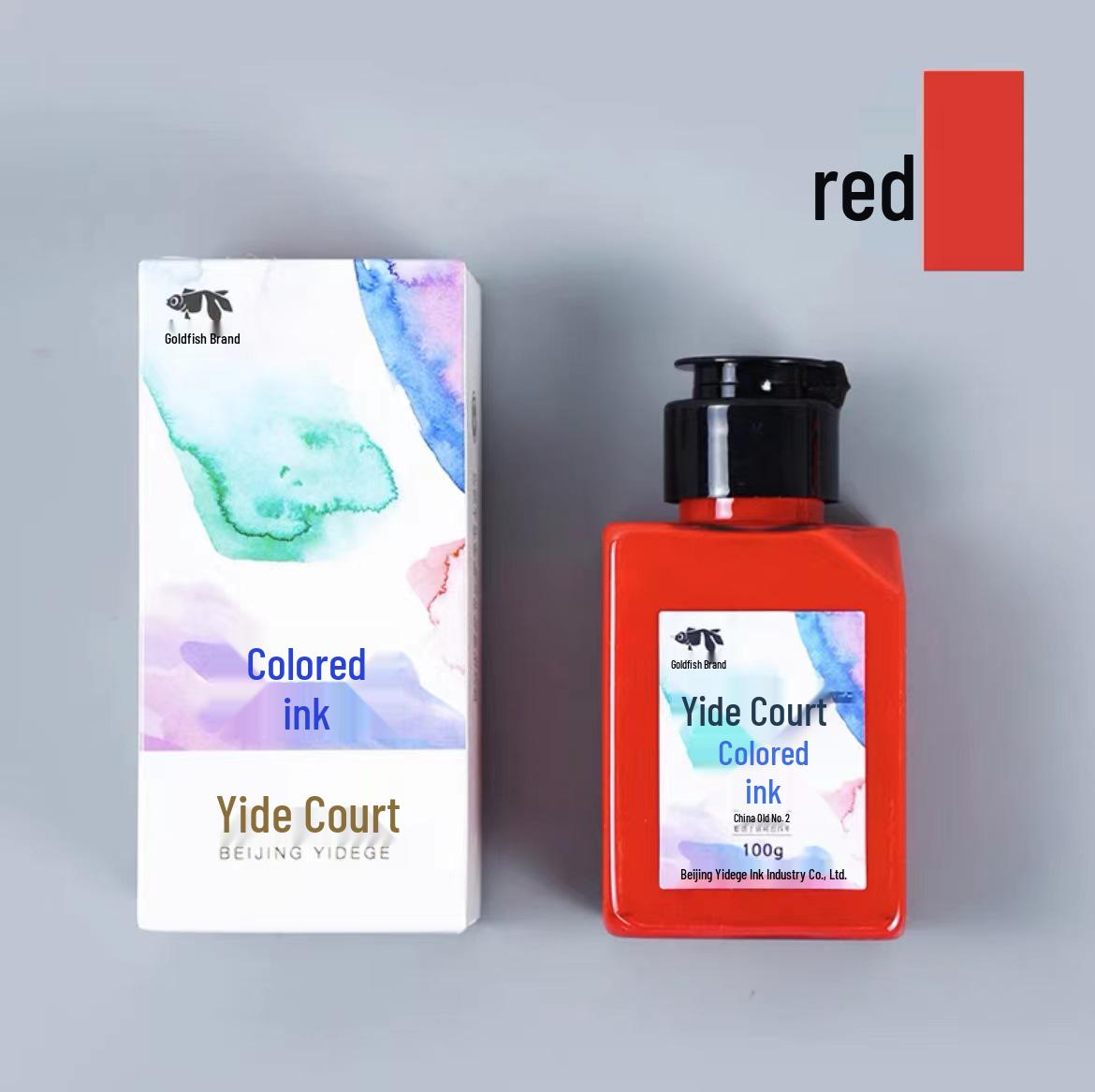 Yidege 100g Colored Ink for Chinese Painting and Calligraphy красный