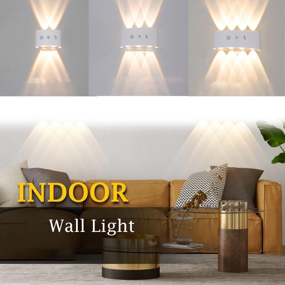 Waterproof LED Wall Light 3 Color Light Sconce Light PIR Motion Sensor Wall Lamp  Bedside Lighting