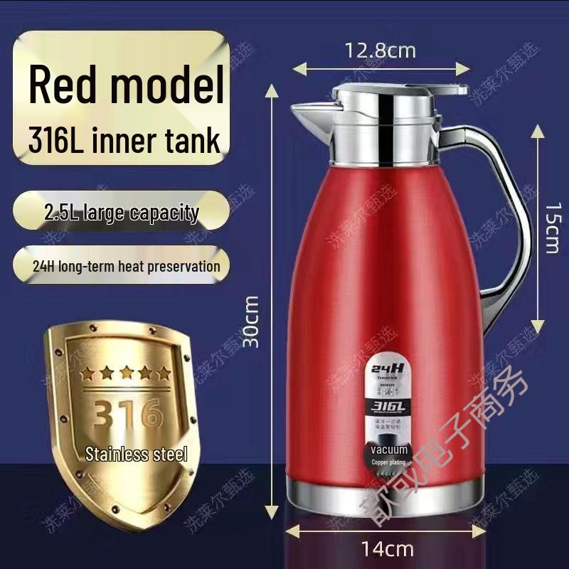 316 Stainless Steel Insulated Kettle for Home, Restaurant, or Hotel - Large Capacity Thermos