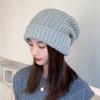 Windproof Winter Elastic Warm Knitted Hat Korean Style Beanies Women Hat Solid Color