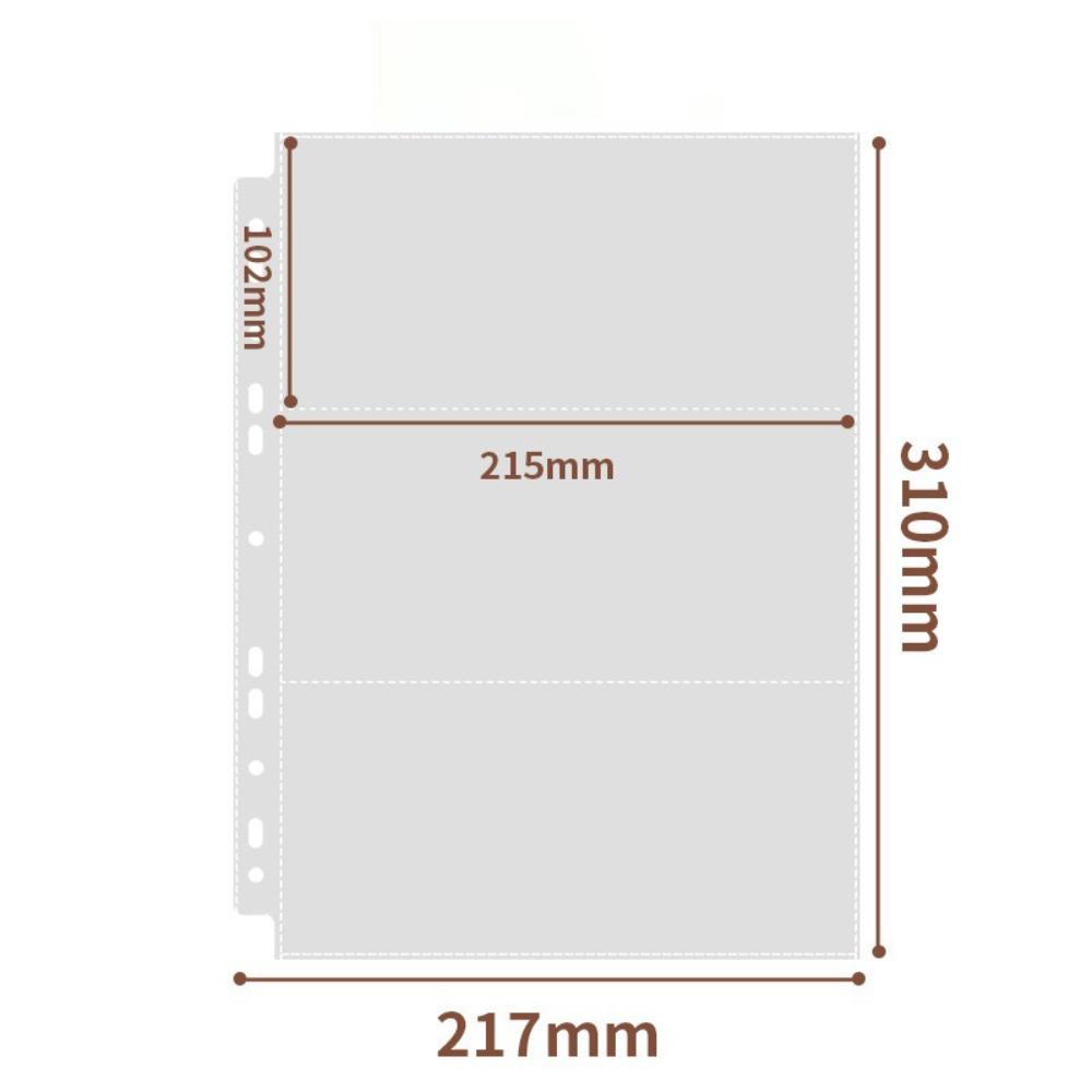 A4 Photocard Binder Sheets Transparent PP Acid Free Photo Album Refill Pages Multiple Pockets Sleeve Card Stamp Die