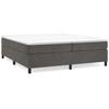 Box Spring Bed with Mattress Dark Gray 200 X 200 Cm Velvet
