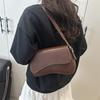 Solid Color Simple Flip Magnetic Buckle Casual Crossbody Underarm Shoulder Small Square Women Bag