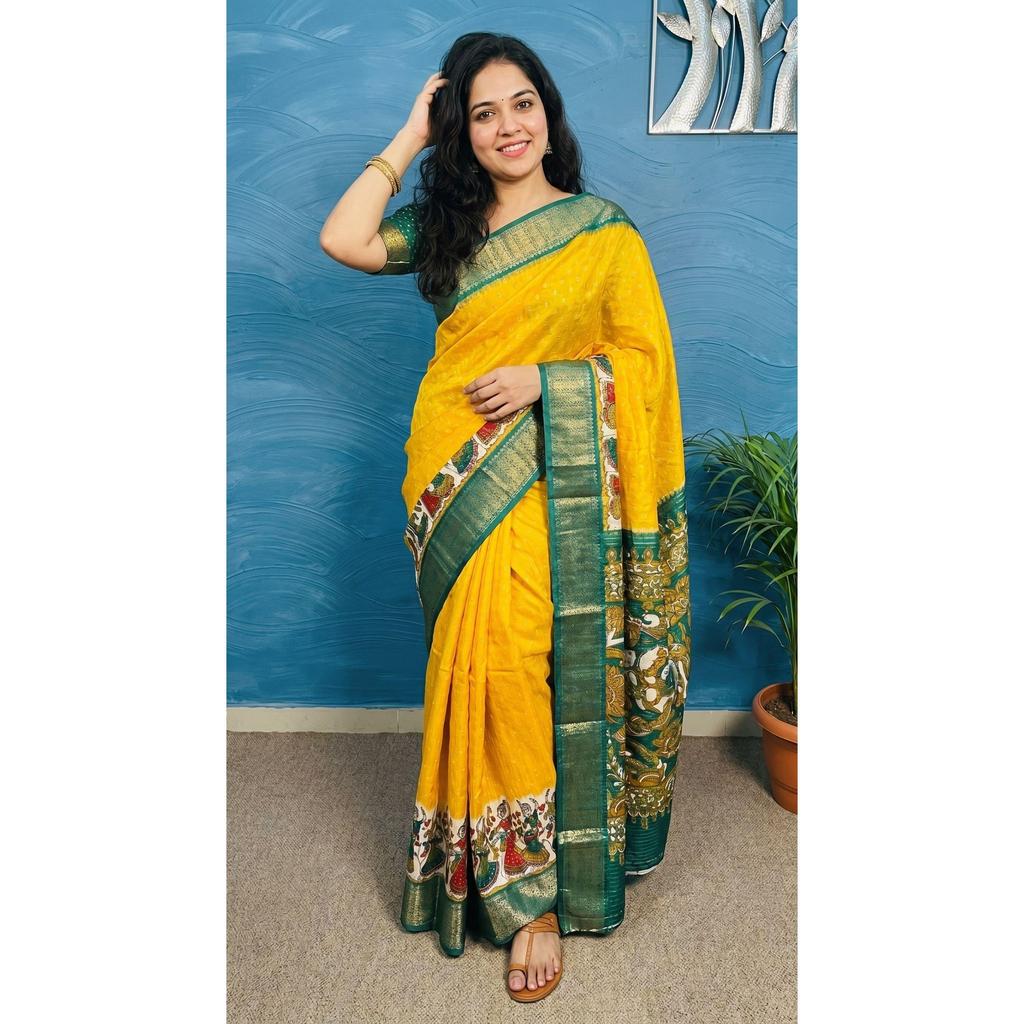 Designer Freehand Dola Doby Saree Collection
