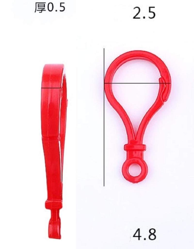 Aloala Snap Hook Plastic Keychain Parts for Crafts and Handmade (Set of 400)