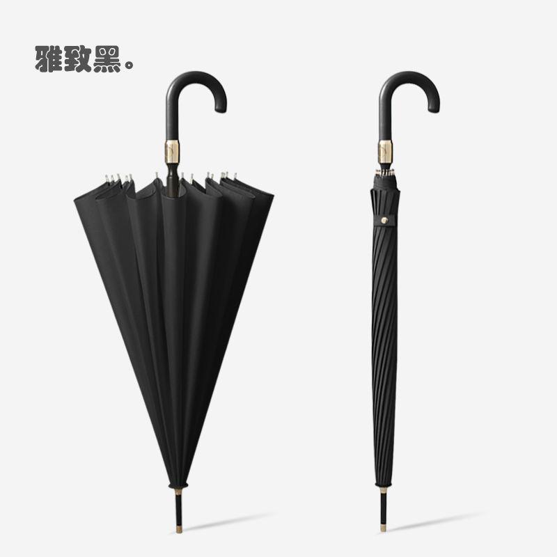 Mido 16 Bone Water Blooming Umbrella Female Long Handle Double Sunny Umbrella Large Automatic Windproof Umbrella for Male and Female Students