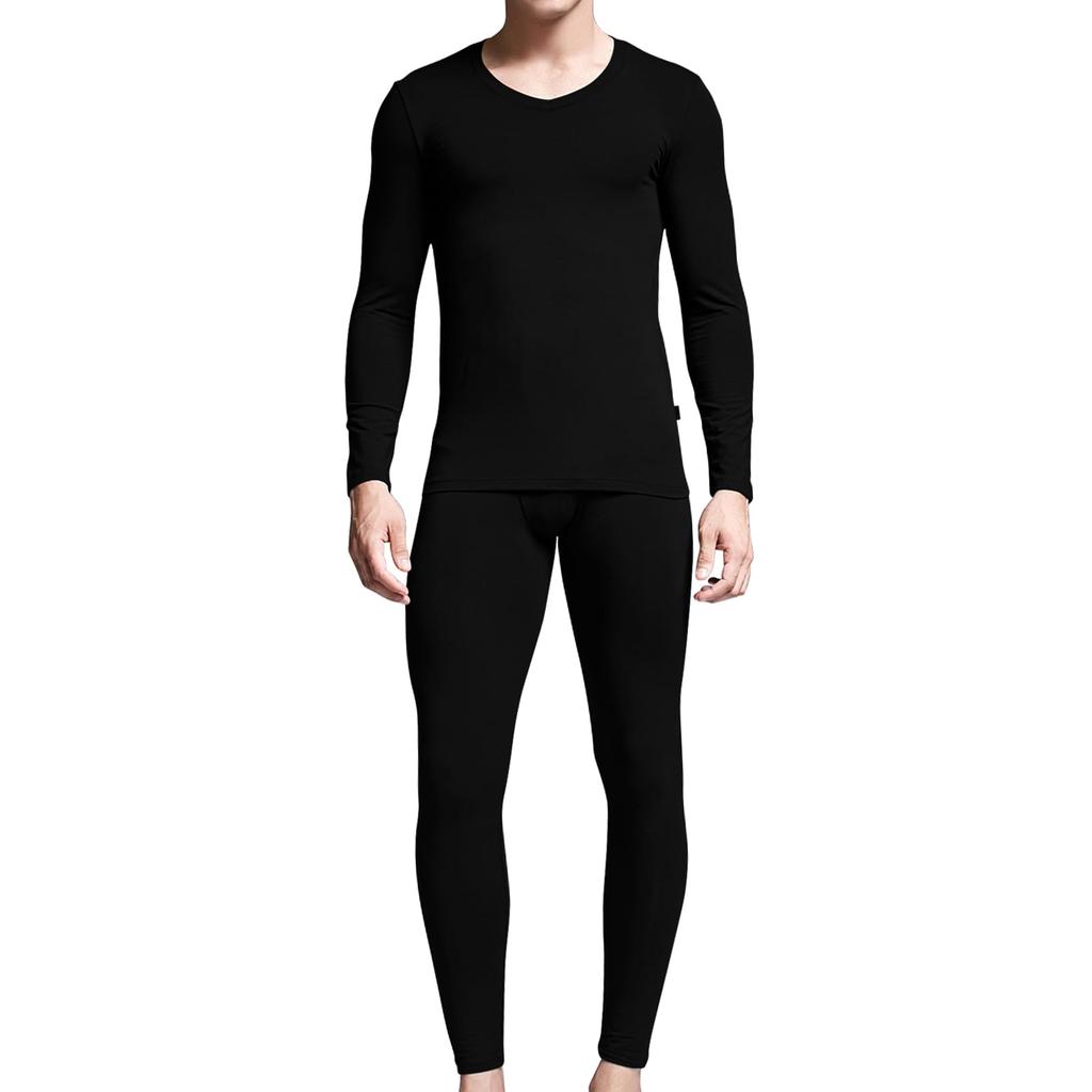 HACAI Innerwear Set with Long Warm and Cold Weather Underwear for Breathable Men's Tights, Innerwear, Winter, Open-Front, Thin,
