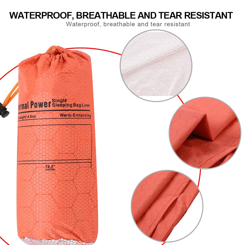 Outdoor Portable Mountaineering Camping Warm Envelope Type Single Sleeping Bag Orange