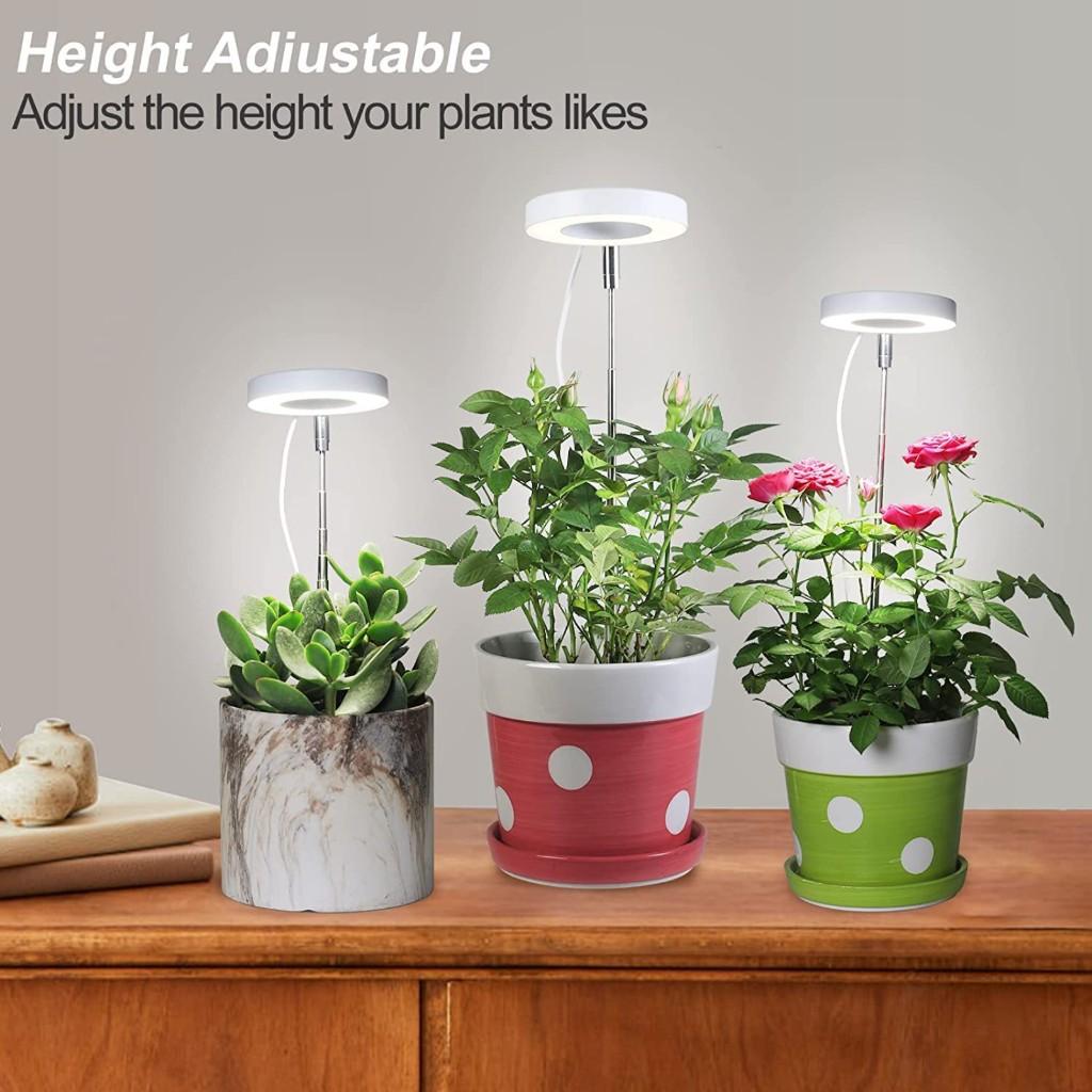 LED telescopic plant growth light fill light angel ring white warm light full spectrum succulent indoor dimmable 7W warm white light 90 white appeara