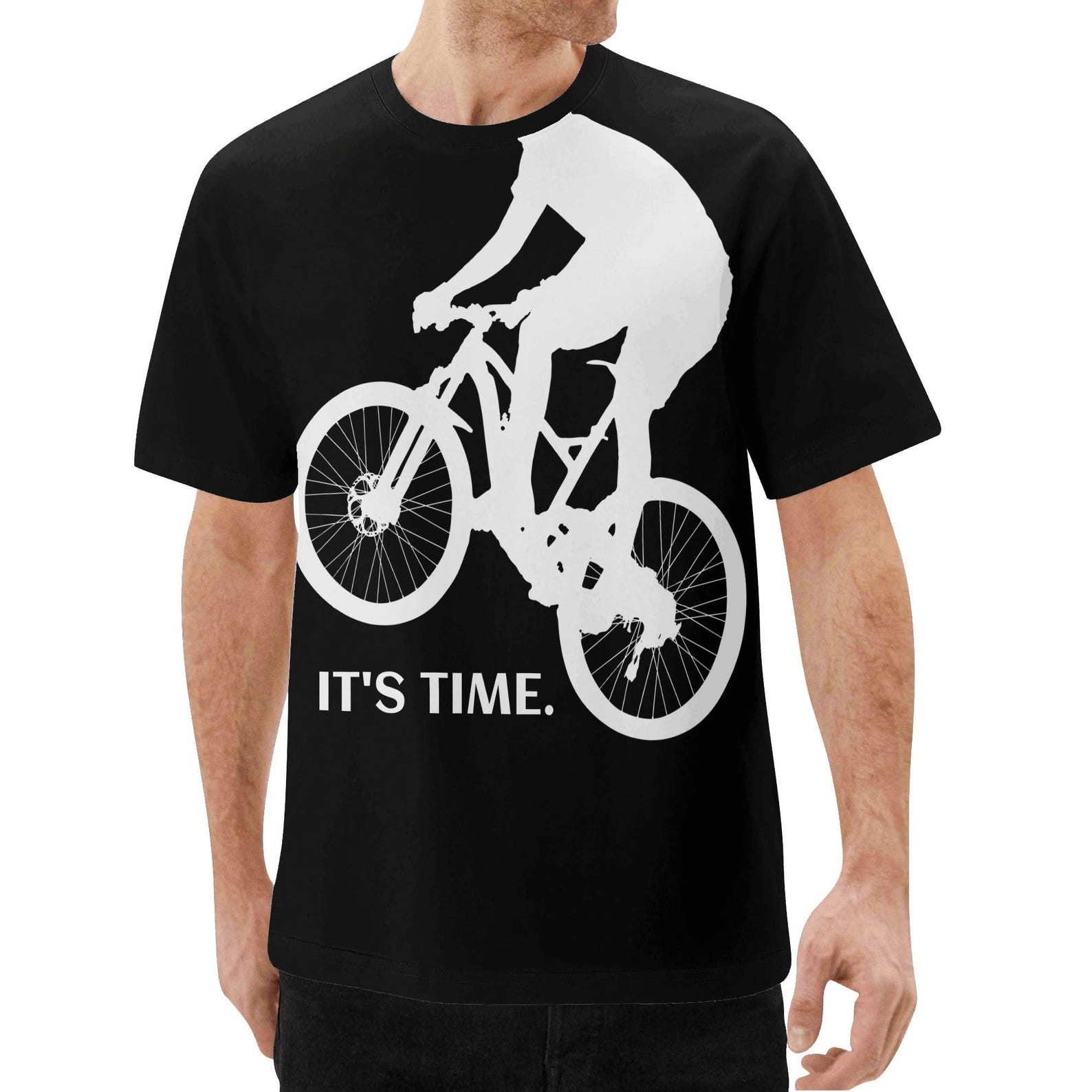 Time to Ride MTB T-Shirt: Custom Color Mountain Biker Tee XL