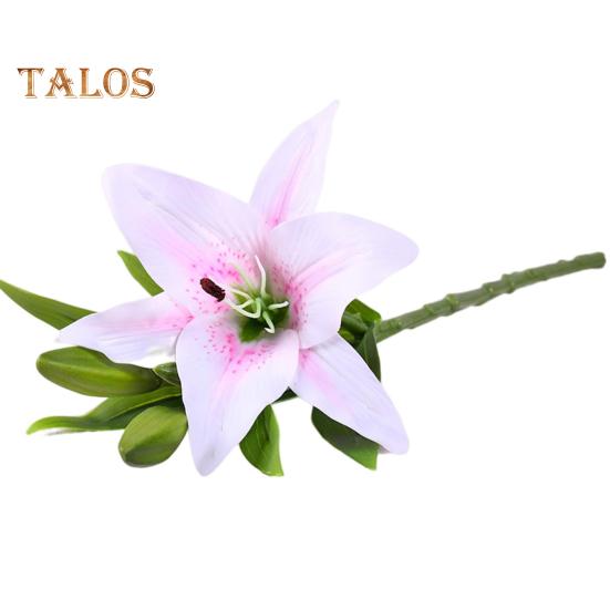

Искусственный цветок лилии, украшение без увядания, 3D печать, креативная прозрачная текстура, имитация цветка, домашний декор розовый