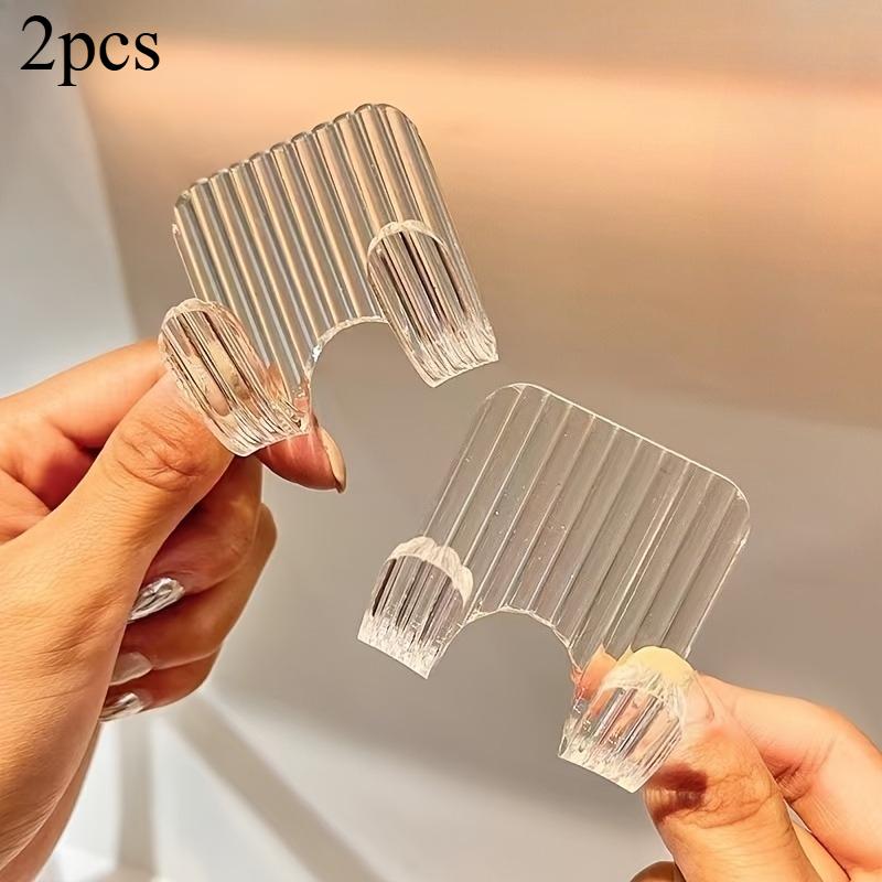 

2 шт. Модні гачки Пластиковий прозорий настінний гачок для ванної кімнати, кухні, спальні, шафи, органайзер для рушників, ключів та бритви для гоління