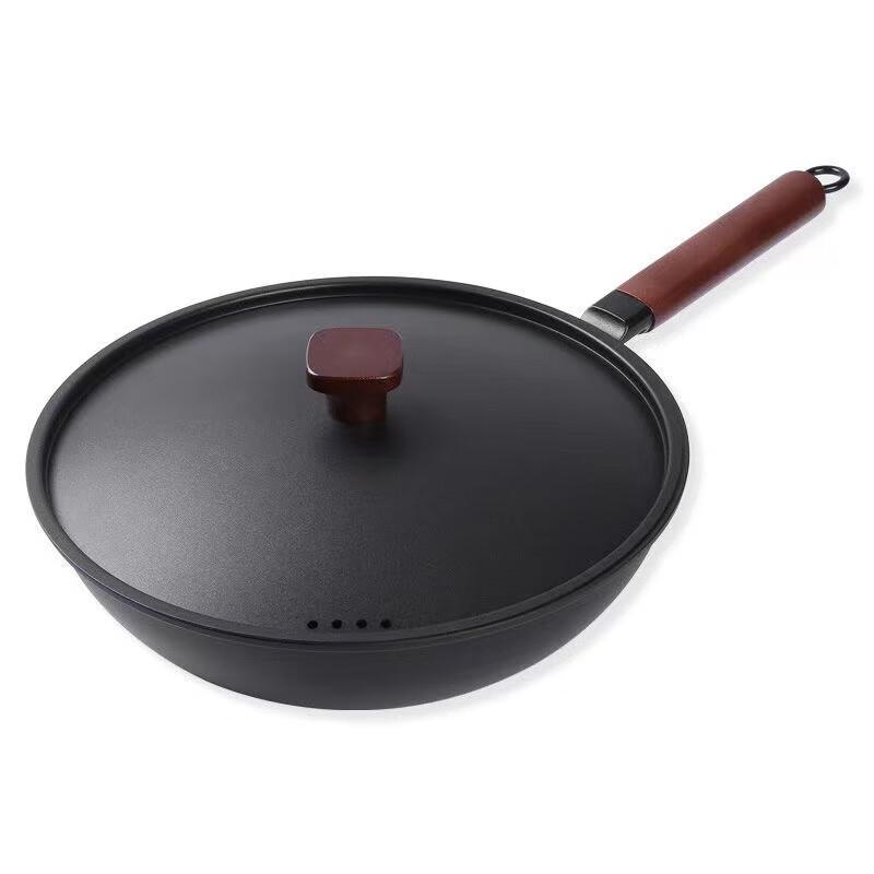 Yoshidasho Nitrogen-Treated Flat-Bottom Iron Wok