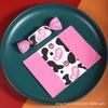 100Pcs/pack Cartoon Printed Handmade DIY Nougat Candy Packaging Oil Papers Milk Taffy Wrapper New Year Holiday Party Decoration