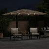 LED Sun Umbrella with Steel Mast Brown 269 X 269 X 235 Cm
